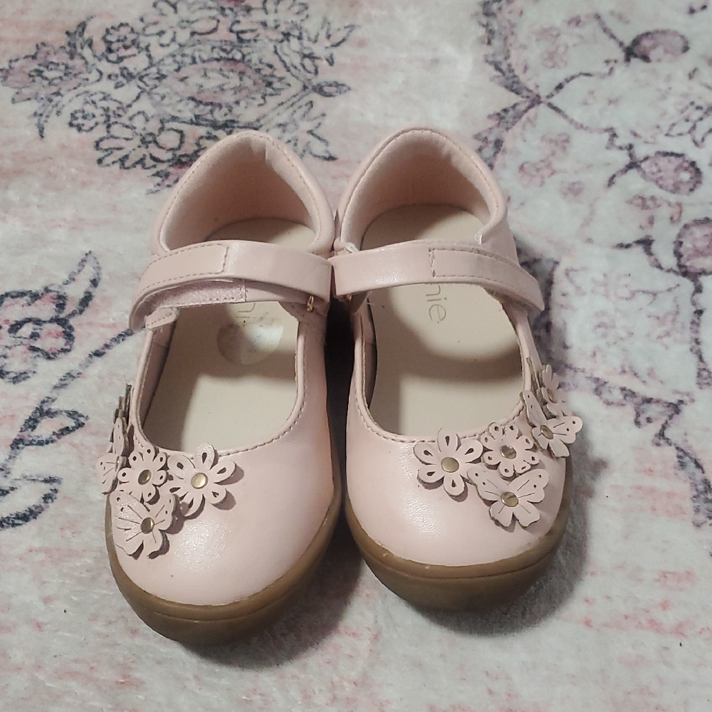 Annie Light Pink Floral Kids Dress Shoes